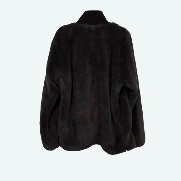 Reebok Men's Charcoal Gray Sherpa Fleece Jacket Full Zip Front Pockets Large - Picture 9 of 10